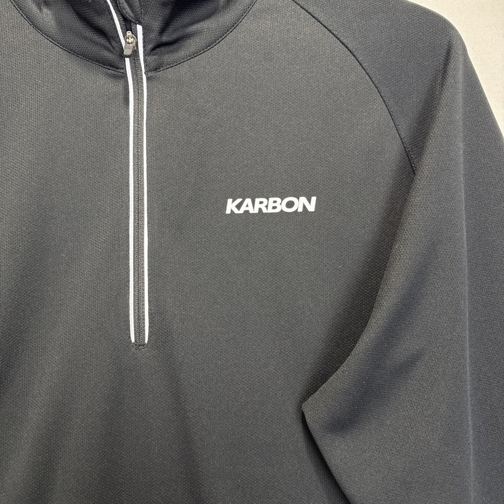 Karbon 1/4 Zip Pullover Sweaters Mens L Black K-Wick Performance‎ Athletic - Picture 2 of 9